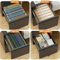 thumbnail image 5 of 2 Drawers Metal File Cabinet with Lock, Under Desk Mobile Filing Storage Cabinet with Business Card Slot for Letter/Legal/F4/A4 Size Folders,Required Assembly,14.57"W x 17.36"D x 25.79"H,Black, 5 of 14