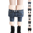 thumbnail image 6 of Women's High Waist Fleece-Lined Winter Jeans - Thermal Insulated Warm Cold Weather, 6 of 9