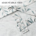 thumbnail image 5 of VOGOL One Panel Leaves Pattern Tie-up Adjustable Valance, Curtain Shades for Bathroom Kitchen, Pocket Top, 52x18 inch, Blue, 5 of 7