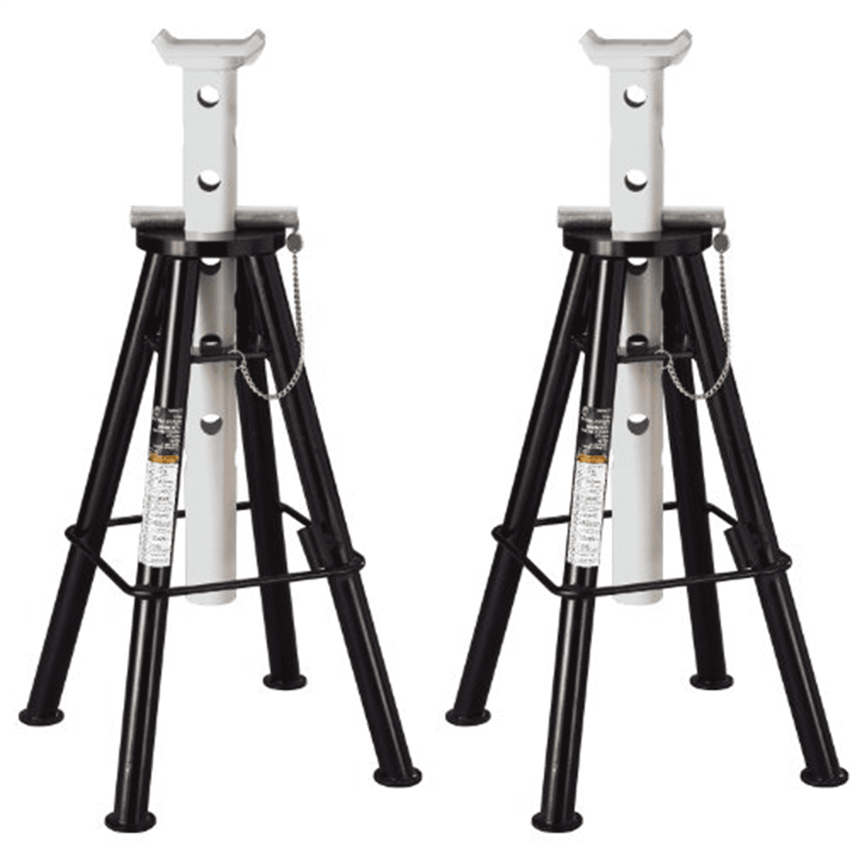 Omega 32107b black high lift jack stand, 10 ton capacity