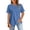 Blue, variant on Generic Women Summer T Shirts Casual Short Sleeve Crew Neck Tops Pocket Tee Tops