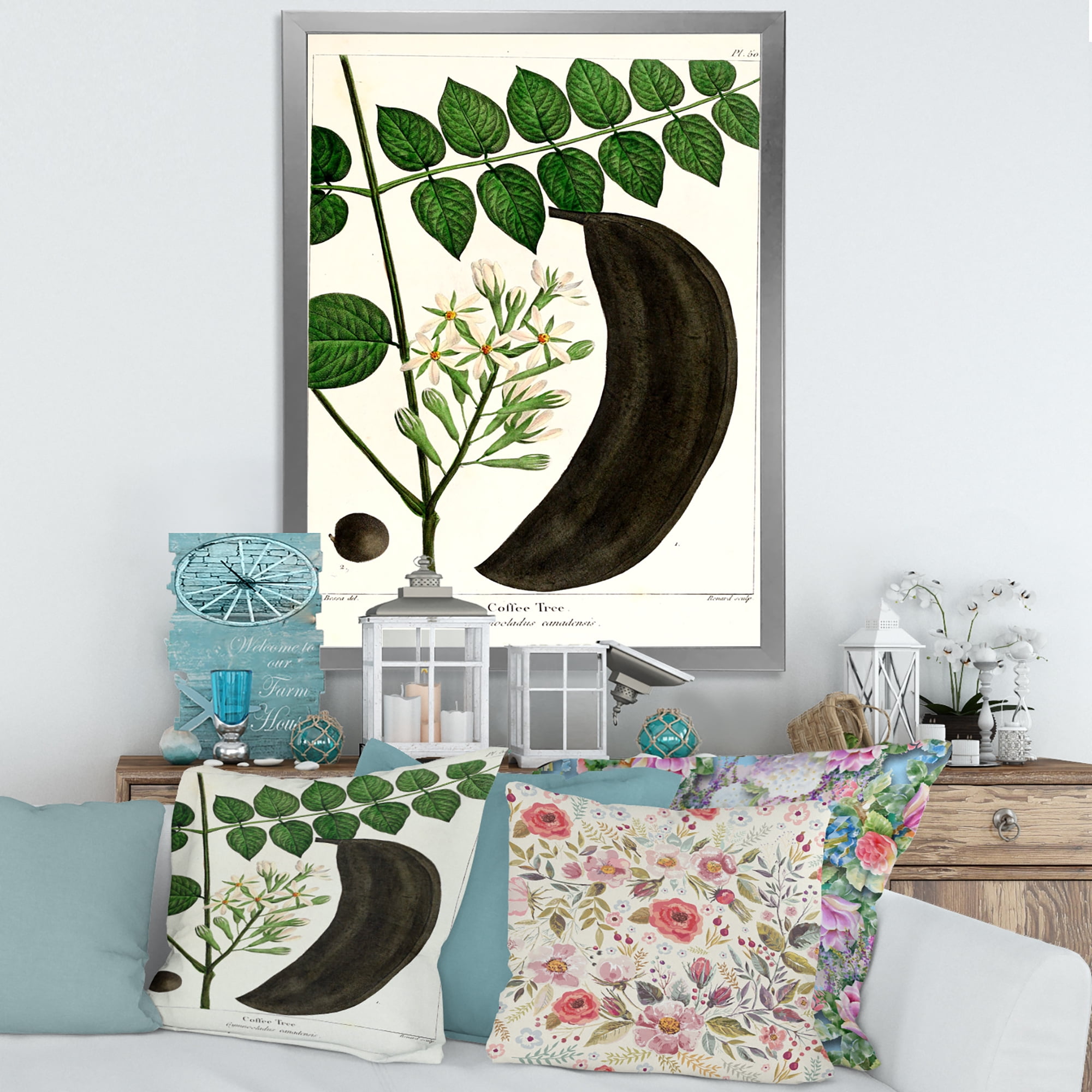 Designart 'Ancient Plant Life IX' Traditional Framed Art Print