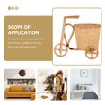 thumbnail image 2 of Bamboo Handicraft Rattan Tricycle Basket Tricycle Flower Basket Desktop Decor, 2 of 9