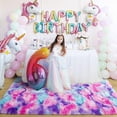 thumbnail image 2 of Dwelke Soft Colorful Rugs for Girls Room, Fluffy Rainbow Area rug Cute Floor Carpets Shaggy Playing Mat for Kids Baby Girls Bedroom Nursery Home Decor 5'x8'Hot-pink, 2 of 5