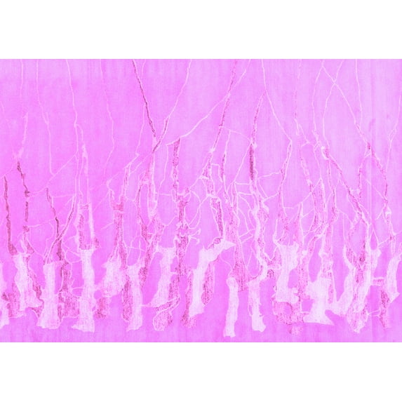 Ahgly Company Indoor Rectangle Abstract Purple Contemporary Area Rugs, 5' x 8'