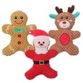 thumbnail image 4 of Plush Cute Donut Bread Toy Sounding Toy Christmas Series Bite Resistant Santa Elk Gingerbread Man Dog Supplies Chew Training Toy Pet Accessories Dog Throw Toys ELK, 4 of 8