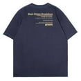 thumbnail image 2 of VBARHMQRT Chandail Brun pour Homme Décontracté Doux et Confortable Petit T-Shirt en Coton Imprimé avec Col Rond et Manches Courtes Bleu Marine, 2 of 3