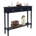 thumbnail image 4 of Urbanest Modern Burlington Console Table with 3 Drawers (Solid Wood, Black), 4 of 16