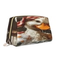 thumbnail image 2 of Naloa Cartoon Scottish Duck Leather Makeup Bag for Purse Travel, Portable Small Cosmetic Organizer for Women and Girls, Make up Bag with Zipper, 2 of 8