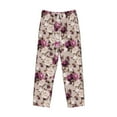 thumbnail image 4 of Goofa Rose Flowers Printed Soft Pajama Pants for Men, Wide Leg Comfy Casual Lounge Yoga Pants-Medium, 4 of 9
