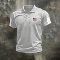 thumbnail image 3 of Evdexr Independence Day Polo Shirts for Men Patriotic Short Sleeve T Shirts 4th Of July Button Down Red Blue and White Shirts 1776 2026 Lapel Golf Shirt Light Gray S, 3 of 4