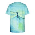 thumbnail image 4 of Puntoco 2024, tops a la moda de verano para mujer, moda informal con estampado, cuello redondo, camiseta holgada de manga corta, top pulóver, 4 of 8