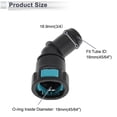 thumbnail image 4 of Unique Bargains 45/64" Fuel Line Quick Connector ID Hose for 45/64" SAE Male Connector 45 Degree Elbow Connector Seal Fittings Plastic Black Green 2 Pcs, 4 of 6