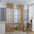 thumbnail image 2 of Floral Linen Semi Sheer Curtains 100 Inches Long 2 Panels for Living Room Bedroom Grey Farmhouse Flower Patterned Light Filtering Textured Grommet Top Window Treatments Drapes, 40x100 Inches, 2 Pack, 2 of 6