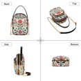 thumbnail image 3 of FORMRS Crossbody Bag for Women Quilted Travel Shoulder Cell Phone Purse with Chain Strap Handbag, Beige Red Floral, 3 of 7