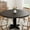 Black, variant on 47" Farmhouse Round Dining Table with Wood Tabletop and Sturdy Base, Circle Kitchen Table for 4-6