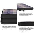 thumbnail image 5 of Bingfone Purple Floral Gingham Check Plaid Laptop Sleeve Case 15 Inch, 360° Protective Computer Carrying Bag, 5 of 9