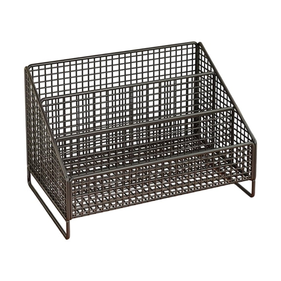 CD Storage Rack Record Display Stand Media Organizer Sturdy Iron Construction for Home Office Tabletop