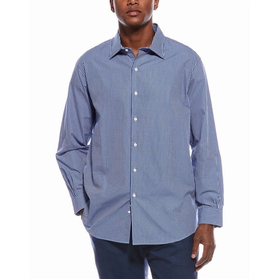 Brooks Brothers mens  Pattern Button Shirt, 15 32/33, Blue