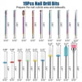 thumbnail image 3 of Juegos de Brocas para Uñas de 19 Piezas, de Uñas Eléctrica para Cutículas de Diamante de 3/32 Pulgadas y Kit de Brocas para Uñas de Gel Acrílico de Cerámica, Acrílico, 3 of 7