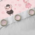 thumbnail image 4 of Feelyou Kawaii Angel Pig Black Out Curtains for Child, Cute Princess Curtains Pack of 2 (42x63 Each), Girly Pink Cartoon Animal Bedroom Curtains, Blackout Curtains Home Decor, 4 of 6