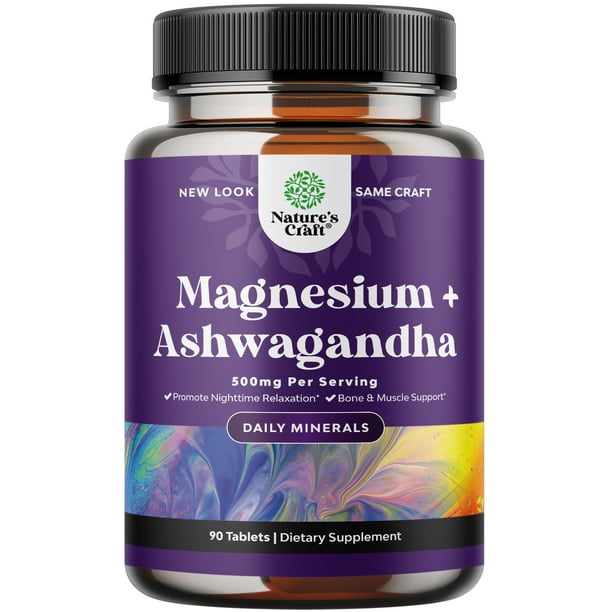 Native Balance Magnesium Complex With Ashwagandha Magnesium Glycinate 500mg with Ashwagandha Root - Calming Magnesium