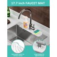 thumbnail image 2 of GHSDFBB Silicone Faucet Handle Drip Catcher Mat，Kitchen Faucet Sink Splash Guard，Sink Draining Pad Behind Faucet，Drying Pad for Kitchen & Bathroom Countertop Protect（White, 17.7x5.8in）, 2 of 7