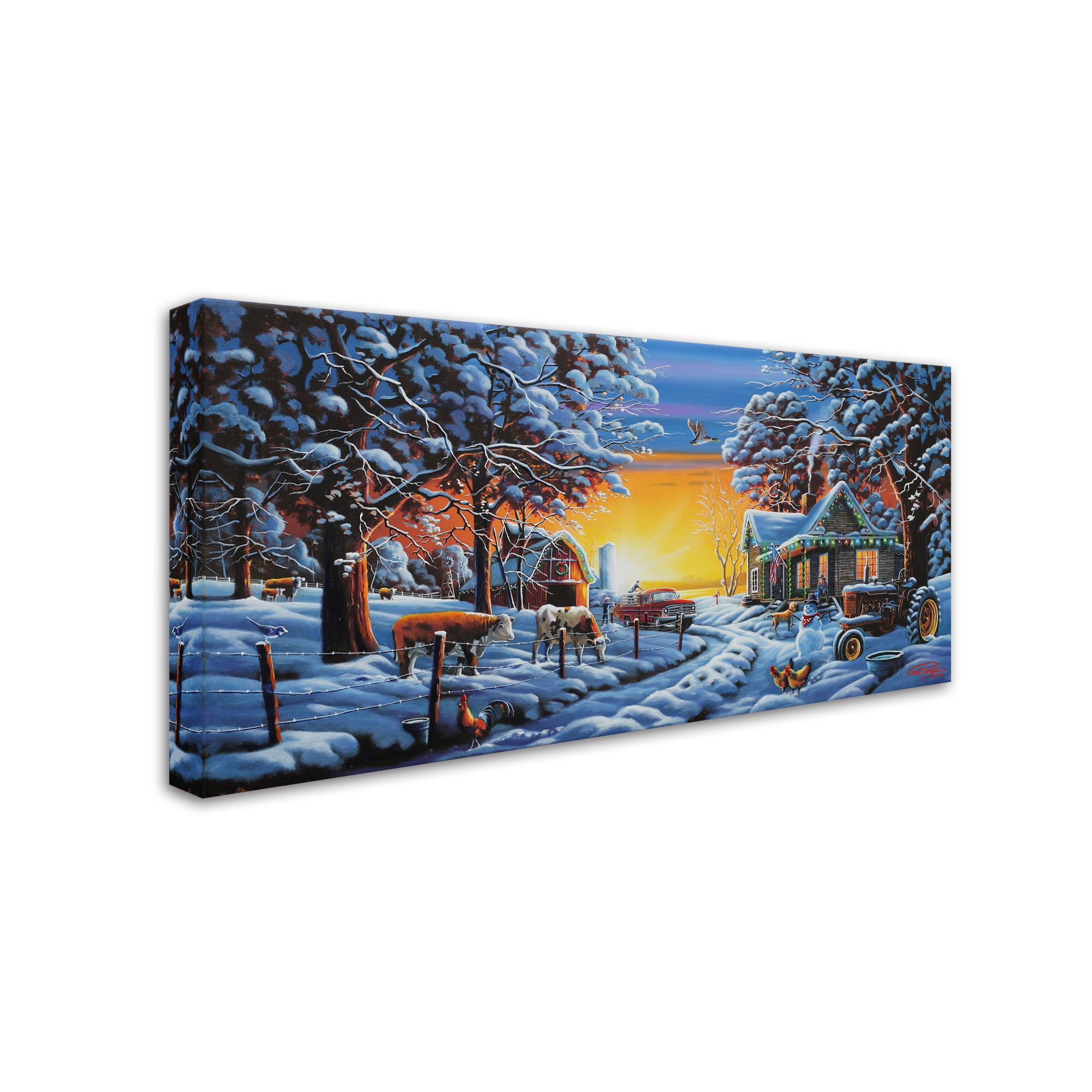 Trademark Fine Art 'Country Christmas' Canvas Art by Geno Peoples