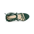 thumbnail image 4 of BLISSFUL STEP Women Strappy Straps Lace Up Stiletto Heel Sandals Dark Green 10, 4 of 7