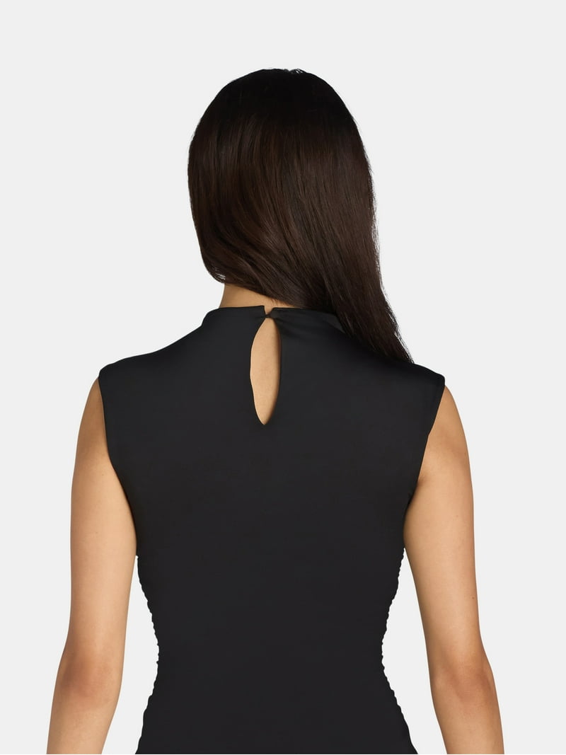 Madden NYC Juniors Lined Sleeveless Mock Neck Bodysuit