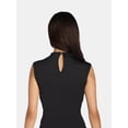thumbnail image 3 of Madden NYC Juniors Ruched Mock Neck Bodysuit, Sizes XXS-XXL, 3 of 5
