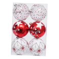 thumbnail image 3 of 6 bolas navideñas colgantes reutilizables para decorar el de , ideal para compromisos, Acción de , aniversarios, fiestas. Rojo Blanco, 3 of 8