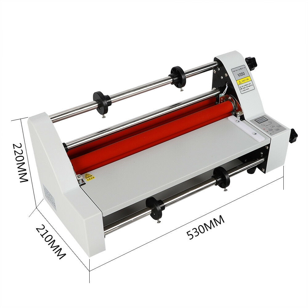 13“ Laminator Machine, Commercial 35cm Four Rollers Hot and Cold Single and Dual Sided Thermal Laminating Machine