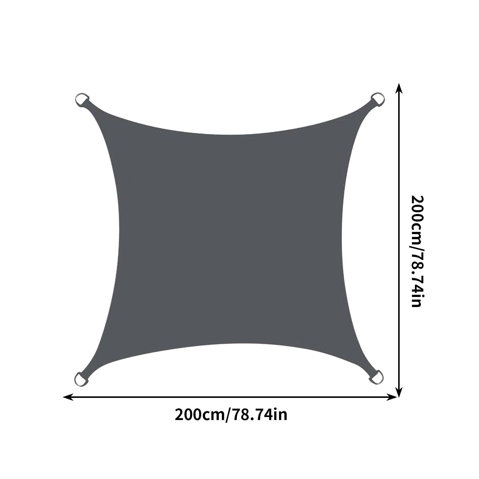 HBBKVI Sun Shade Cloth 79" × 79", Awning for Outdoor Swimming Pool Garden, UV Protection Sun Shade Sail Gray