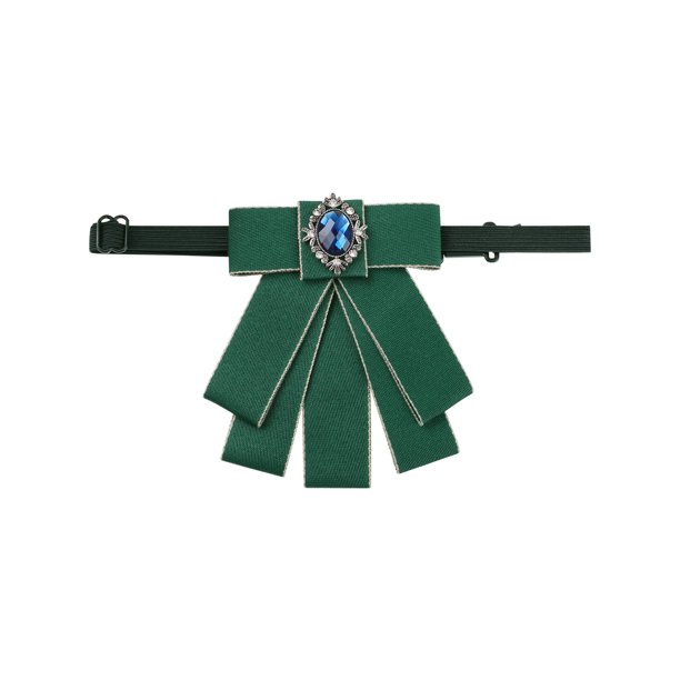 CORBATAS DE RIBBON DE RINCON DE ELEGANCIA PARA MUJERES CON STRASS, CORBATA PREATADA PARA ESTILO CASUAL RETRO
