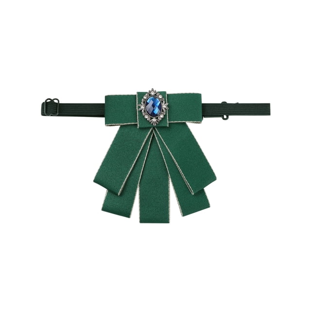 CORBATAS DE RIBBON DE RINCON DE ELEGANCIA PARA MUJERES CON STRASS, CORBATA PREATADA PARA ESTILO CASUAL RETRO