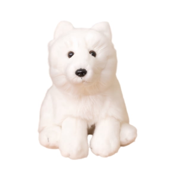 Realistic White Fox Stuffed Animal 8.7''cute Soft Arctic Fox Plush Toy Doll Gifts for Kids