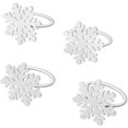 thumbnail image 1 of EcoNesxp Beaux Flocons de Neige Classiques Blancs Ensemble de 4 Pcs, 1 of 5