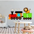 thumbnail image 2 of DAYCARE - Lion Animal Train Child Care Vinyl Wall Decoration Letter L Alphabet Educational Art Design Multicolored Kids Nursery Kindergarten Wall Decal Sticker 40" x 20", 2 of 3