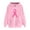 Pink-d, variant on Women's Christmas Small Print Pocket Shoulder Sleeves Long Sleeved Top Hooded Sweatshirt Pink M