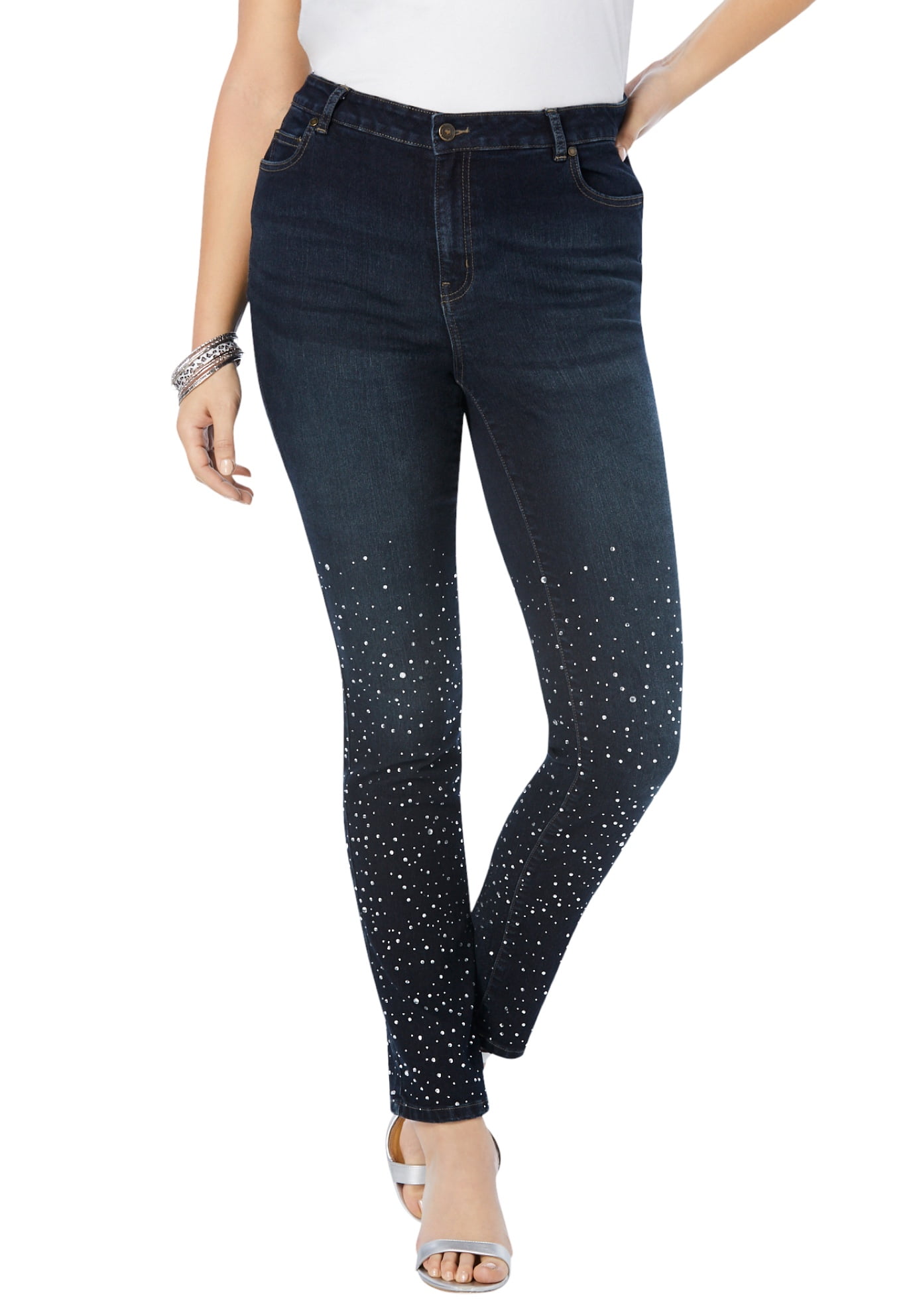 Roaman's Women's Plus Size Glam Jean 