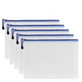 thumbnail image 1 of Bolsa de malla con cremallera A3B4A4, bolsa para bolígrafos, bolsa de papelería para estudiantes, bolsa transparente para hojas de información de oficina, 1 of 3
