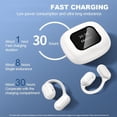 thumbnail image 2 of Touch Screen Earbuds,Over The Ear Earbuds,Intelligent Touch Screen Open Bluetooth Earphones,Q16Pro Wireless Open Ear Earbuds Bluetooth 5.4,Touch Screen Display,Noise Reduction for Workout (Black xp2), 2 of 9