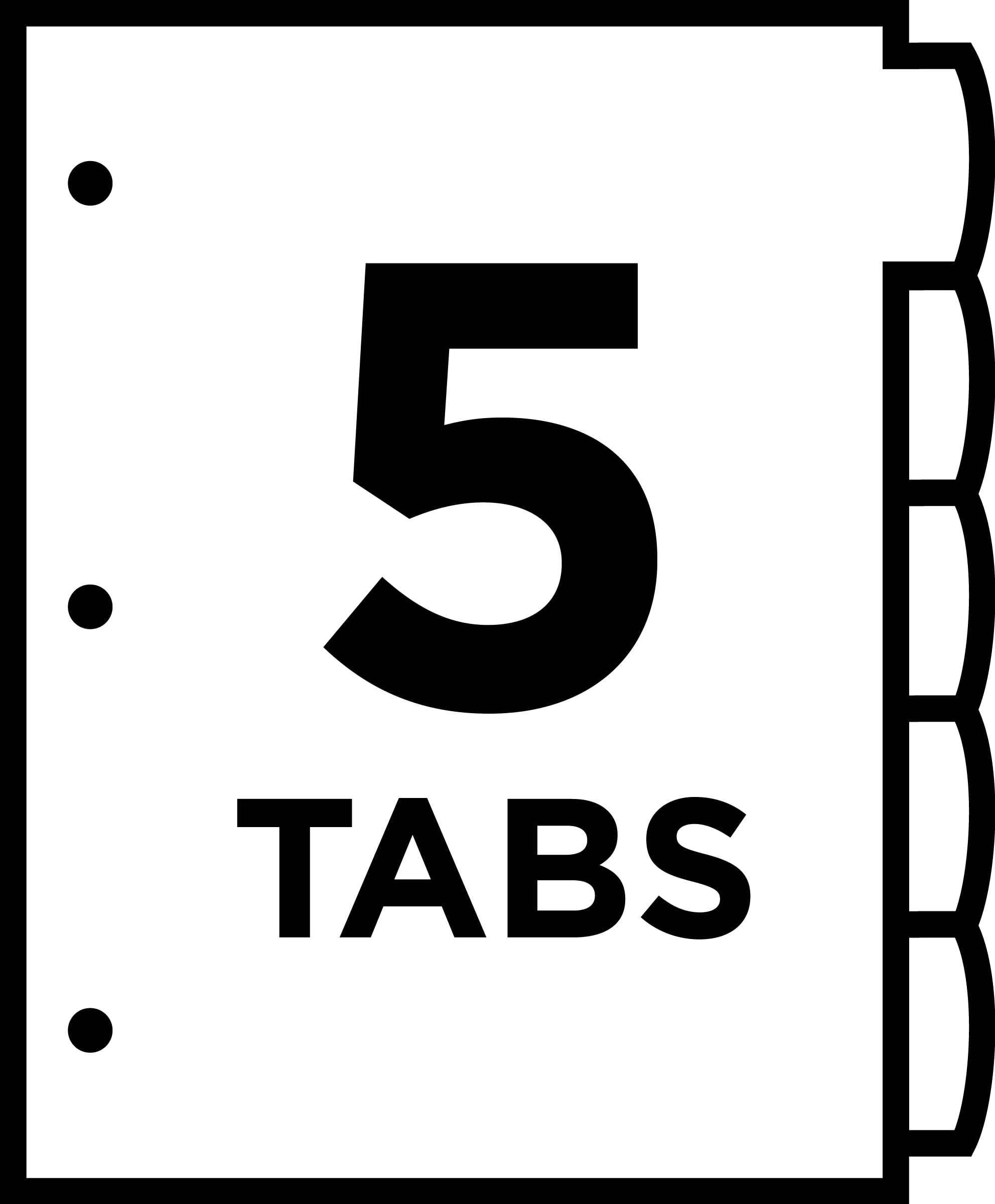 Avery Write & Erase Divider, 5-Tab, Paper, White Body, Multicolor Big Tabs, Handwrite, 1 Set
