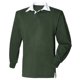 thumbnail image 1 of Front Row- Polo de manga larga liso estilo Rugby para niños/niñas (Verde botella), 1 of 2