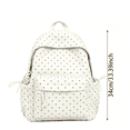 thumbnail image 2 of Polka Dot Casual Nylon Daypack, Large Capacity Lightweight Fashion Backpack for Travel Outdoor Daily Commute, 2 of 8