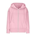 thumbnail image 5 of YUGYXL Women's 2025 Zip Up Y2K Hoodies Casual Long Sleeve Sweatshirts Fall Spring Track Jackets with Pockets Pink S, 5 of 6