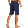 thumbnail image 3 of INSPIRE CHIC Men's Multiple Pockets Drawstring Waist Summer Board Shorts 32 Dark Blue, 3 of 4