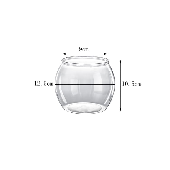 Uklsqma Clear Plastic Fish Tank with Plants | Desktop Aquarium Container for Goldfish or Hydroponic Planter | 1-Piece Tabletop Ornament