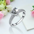 thumbnail image 5 of Xuemjiao Wedding Band Women Diamond Love Heart Sparkling Zirconia Ring Ladies Jewelry Engaged Ring Anillos Para Mujer (Silver,10), 5 of 6